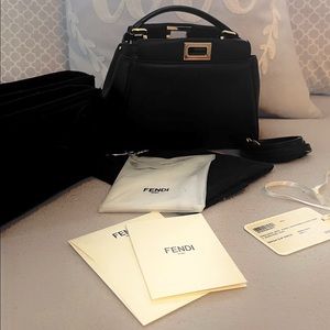 AUTHENTIC Fendi Mini Peekaboo BLACK